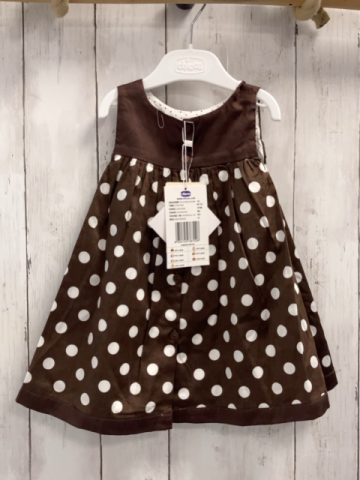 chicco neu Wendekleid Gr. 74  braun weiße Punkte + weiß braune Punkte NP 49,90 €