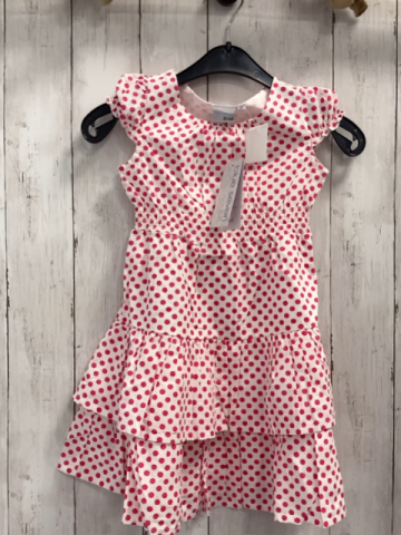 blue seven neu Kleid Gr. 98  weiß pink Punkte