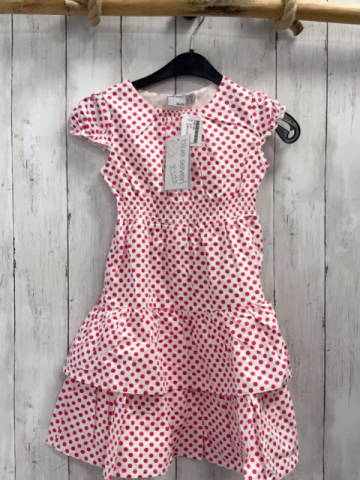 blue seven neu Kleid Gr. 110  weiß pink Punkte