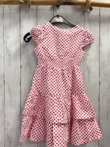 blue seven neu Kleid Gr. 110  weiß pink Punkte