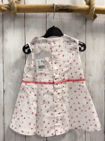 gymp neu Kleid Gr. 80  weiß rosa Blumen Band NP 37,95€