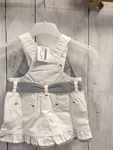 Chicco neu Kleid Gr. 56  weiß grau weiß gestreiftes Gürtelband NP 34,90 €