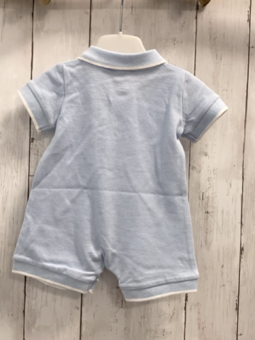 Boboli neu Playsuit Gr. 62  hellblau Polokragen