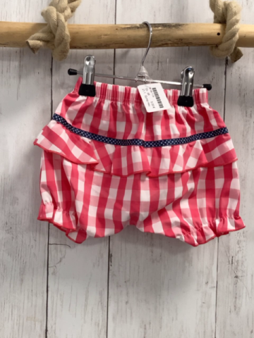 Gymp neu Shorts Gr. 68  pink rosa weiß kariert blaues Band Schleife NP 22,95 €