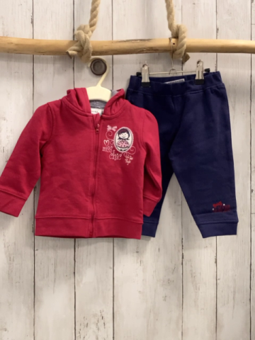 blue seven neu 2tlg Sweatjacke + Hose Gr. 68  beerenton Mädchen + blau 