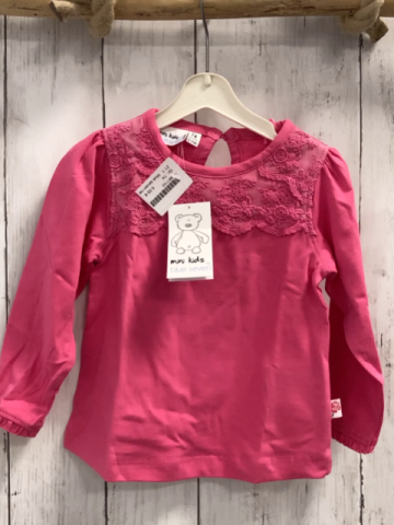blue seven neu Langarmshirt Gr. 74  pink Spitze Stickerei 