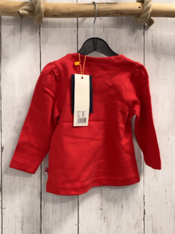 blue seven neu Langarmshirt Gr. 68  rot Teekanne + Tasse Glitzer