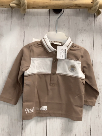 Chicco neu Langarmshirt Gr. 62  braun weiße Streifen Polokragen NP 29,90 €