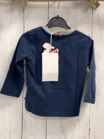 Chicco neu Langarmshirt Gr. 68  blau rot graue Schrift NP 14,90 €