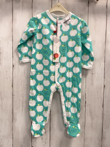 Boboli neu Strampler Gr. 68  türkis weiße Äpfel + Bund