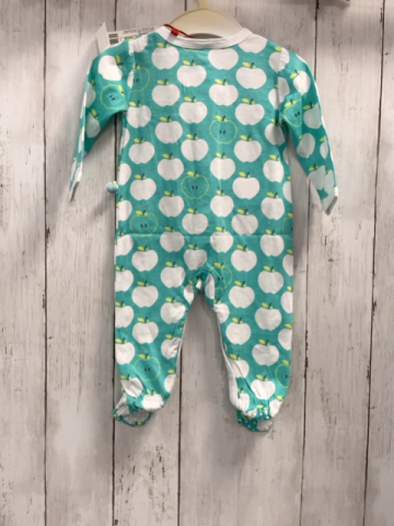 Boboli neu Strampler Gr. 56  türkis weiße Äpfel + Bund