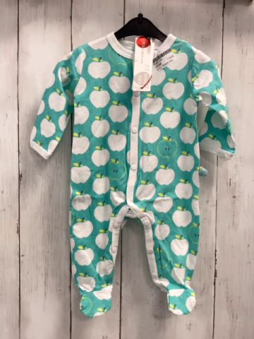 Boboli neu Strampler Gr. 56  türkis weiße Äpfel + Bund