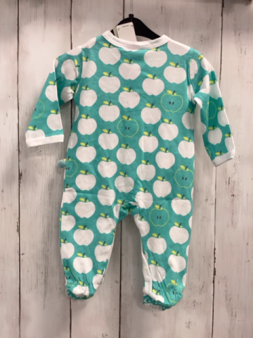 Boboli neu Strampler Gr. 56  türkis weiße Äpfel + Bund