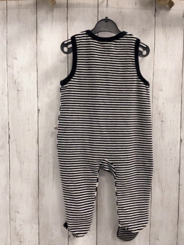 Blue seven neu Strampler Gr. 68  schwarz weiß gestreift Nicky Panda