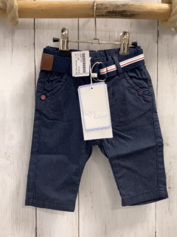 Chicco neu 2tlg  Hose + Gürtel Gr. 56  blau Nadelstreifen + blau weiß roter Streifen NP 34,90 €