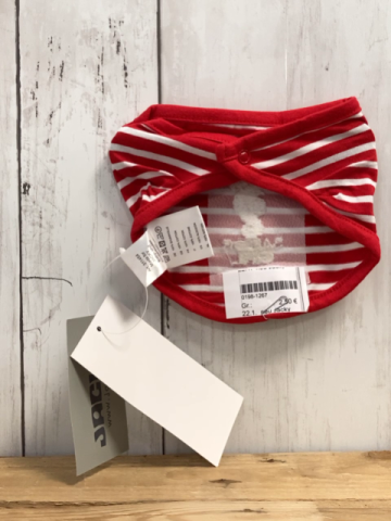 neu Jacky Halstuch rot weiß gestreift gesticktes Seepferdchen