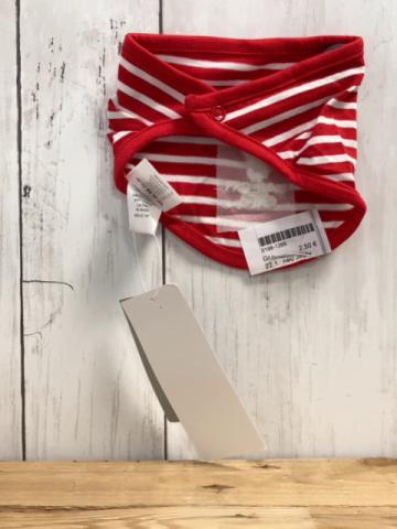 neu Jacky Halstuch rot weiß gestreift gesticktes Seepferdchen