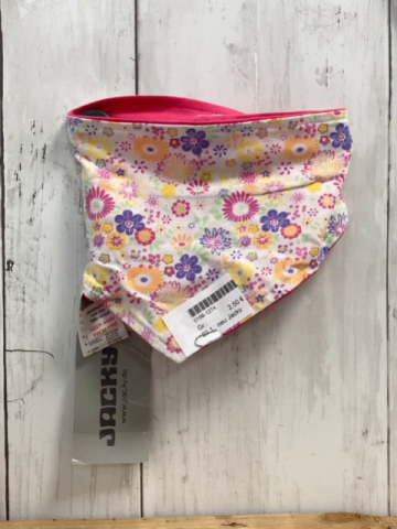 neu Jacky Halstuch weiß bunte Blumen + pink 