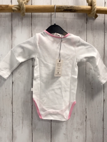 Bellybutton neu Body Gr. 62/68  weiß rosa Bund Hase langarm