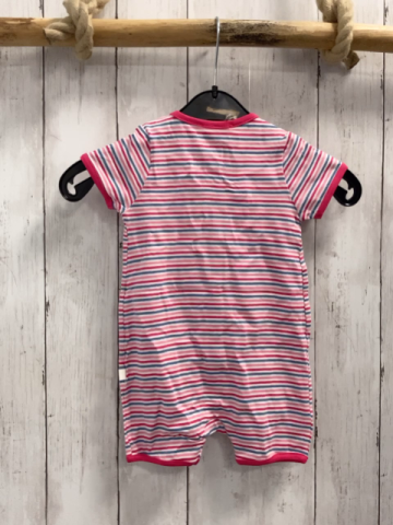 Bellybutton neu Playsuit Gr. 68  weiß pink rosa hellblauer Streifen 