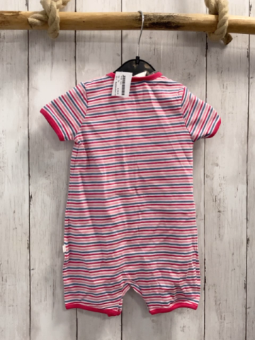 Bellybutton neu Playsuit Gr. 74  weiß pink rosa hellblauer Streifen 