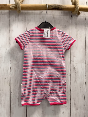 Bellybutton neu Playsuit Gr. 68  weiß pink rosa hellblauer Streifen 