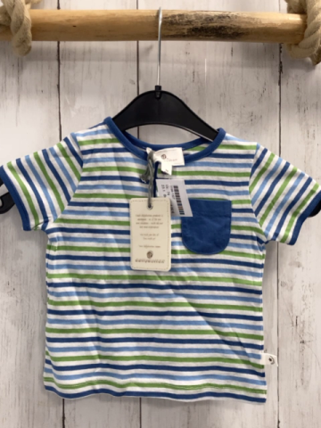 Bellybutton neu T-Shirt Gr. 74  weiß blau grüne Streifen