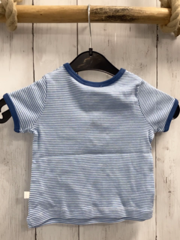 Bellybutton neu T-Shirt Gr. 68  blau weiß gestreift dunkelblauer Bund + Brusttasche