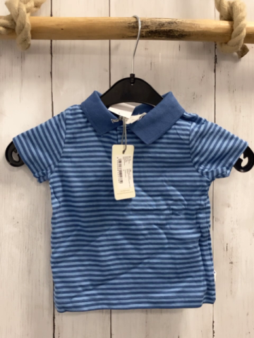 Bellybutton neu T-Shirt Gr. 74  blau hellblaue Streifen Polokragen