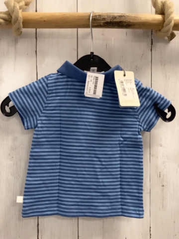 Bellybutton neu T-Shirt Gr. 74  blau hellblaue Streifen Polokragen