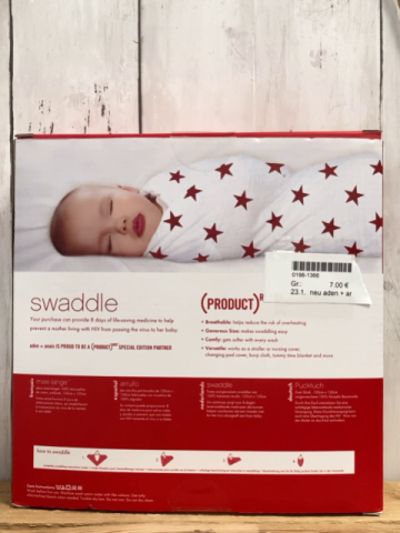 neu aden + anais 2tlg  Pucktücher weiß rote Sterne + weiß rote Streifen