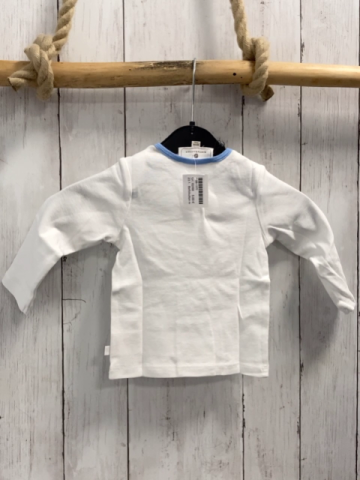 Bellybutton neu Langarmshirt Gr. 62/68  weiß Bär blauer Bund