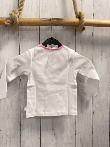 Bellybutton neu Langarmshirt Gr. 62/68  weiß Käfer rosa Bund
