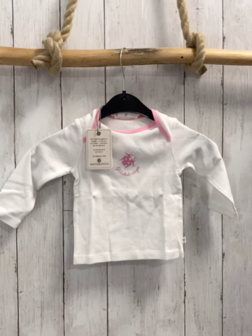 Bellybutton neu Langarmshirt Gr. 62/68  weiß Käfer rosa Bund