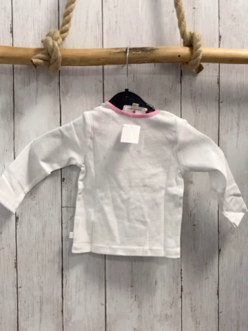 Bellybutton neu Langarmshirt Gr. 62/68  weiß Käfer rosa Bund