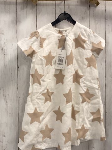 Bellybutton neu Kleid Gr. 98  weiß beige Sterne 100% Baumwolle NP 25,95€