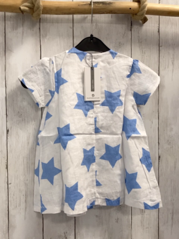 Bellybutton neu Kleid Gr. 74  weiß hellblaue Sterne 100% Baumwolle NP 39,95 €