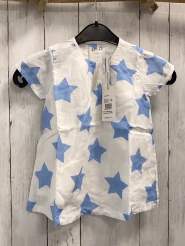 Bellybutton neu Kleid Gr. 80  weiß hellblaue Sterne 100% Baumwolle NP 39,95 €