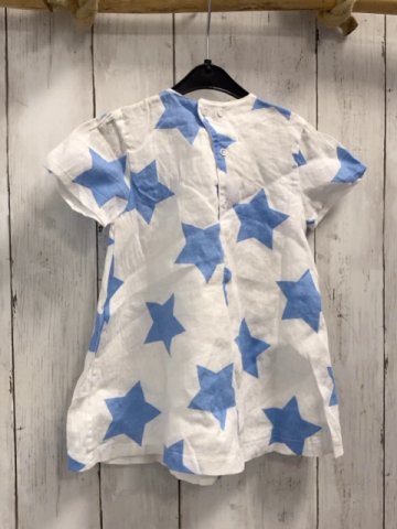 Bellybutton neu Kleid Gr. 68  weiß hellblaue Sterne 100% Baumwolle NP 39,95 €