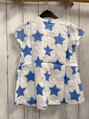Bellybutton neu Kleid Gr. 86  weiß hellblaue Sterne 100% Baumwolle NP 39,95 €