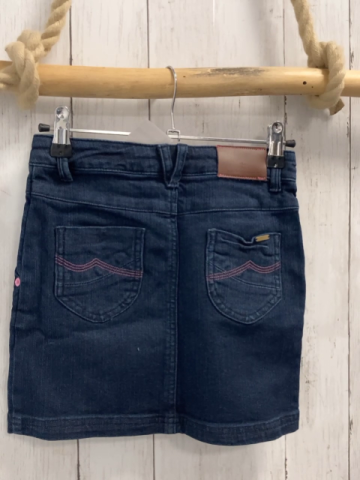 Bellybutton neu Rock Gr. 128  blau Jeans Bund verstellbar rosa Nähte 