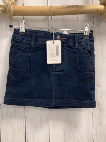 Bellybutton neu Rock Gr. 104  blau Jeans Bund verstellbar rosa Nähte 