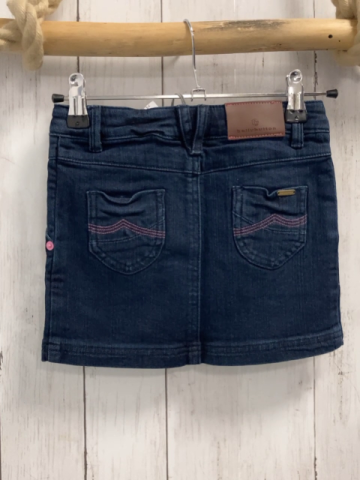 Bellybutton neu Rock Gr. 104  blau Jeans Bund verstellbar rosa Nähte 