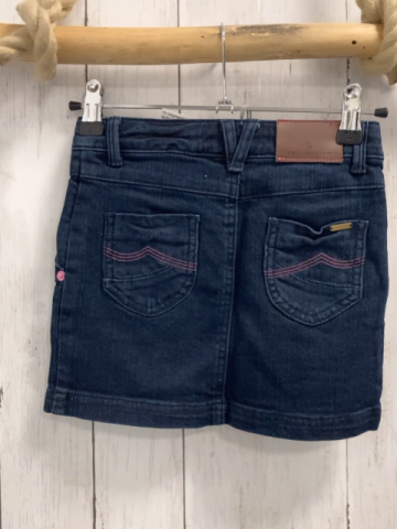 Bellybutton neu Rock Gr. 110  blau Jeans Bund verstellbar rosa Nähte 