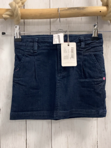 Bellybutton neu Rock Gr. 110  blau Jeans Bund verstellbar rosa Nähte 