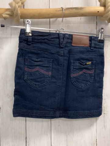 Bellybutton neu Rock Gr. 110  blau Jeans Bund verstellbar rosa Nähte 