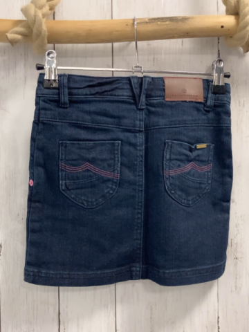 Bellybutton neu Rock Gr. 116  blau Jeans Bund verstellbar rosa Nähte 