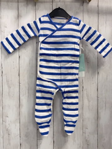 Aden + anais neu Schlafanzug Gr. 68  blau weiß gestreift 95% Baumwolle