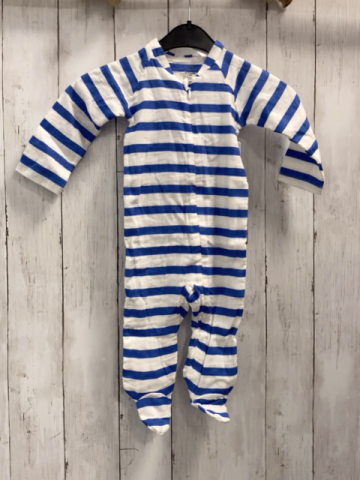 Aden + anais neu Schlafanzug Gr. 68  blau weiß gestreift 95% Baumwolle