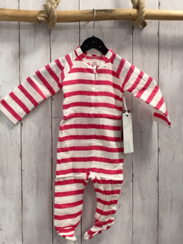 Aden + anais neu Schlafanzug Gr. 62  pink weiß gestreift 95% Baumwolle